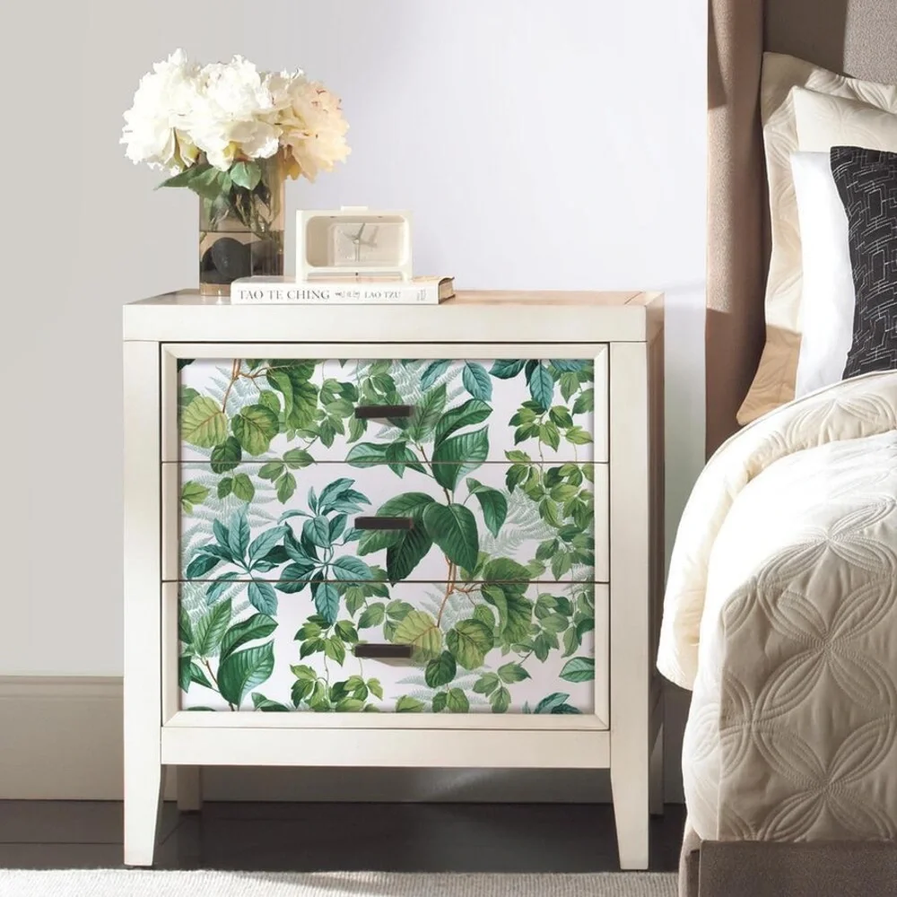 3 1/3 + New Rolls RAINFOREST LEAVES PEEL AND STICK WALLPAPER